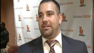 Indiana Tech Hockey Coach Frank DiCristofaro At Media Day [upl. by Sej]