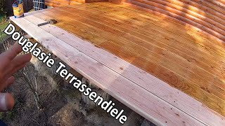 Terrasse selber bauen mit Douglasie Diele Lets Garden Teil2 [upl. by Tani781]