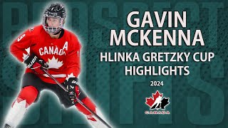 Gavin McKenna  2024 Hlinka Gretzky Cup Highlights [upl. by Yanel]