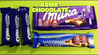 Chocolate Milka amp Marzipan Nougat amp Oreo Wafer Sticks amp Unpacking ASMR [upl. by Three]