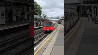 A Piccadilly Line train arriving at South Ealing with a service to Heathrow T23 and 5 [upl. by Hoeve]