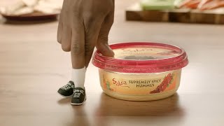 Sabra Foodball Field Goal  Talking Hand Commercial [upl. by Korey414]