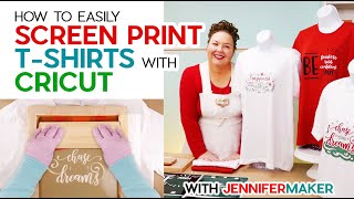 How to Screen Print a Shirt with Cricut  Full Process from Start to Finish [upl. by Carvey]