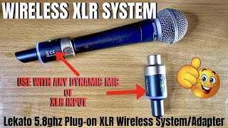 Wireless XLR System  Lekato 58ghz wireless XLR Adapter REVIEW amp DEMO [upl. by Brigg]