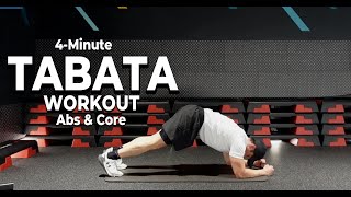 Get Shredded 4Minute Quick TABATA Abs Workout [upl. by Lareena258]