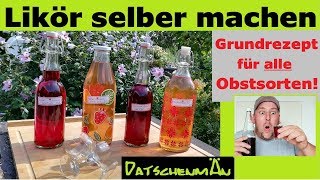 Likör selber machen  Grundrezept für alle Obstsorten  Datschenmän  Folge17 [upl. by Beeck409]