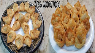 Vegetable wontons with cream cheese Recipe by nimra hira ami ka kitchen Ramzan special [upl. by Berk]