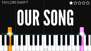 Taylor Swift  Our Song  EASY Piano Tutorial [upl. by Llaccm]