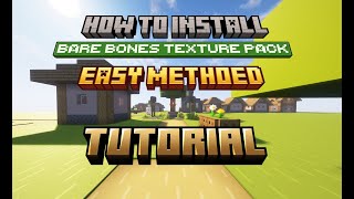 HOW TO DOWNLOAD BARE BONES TEXTURE PACK EASY AND FAST METHOED [upl. by Madlin]