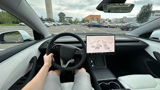 Driving New Tesla Model 3 Performance 2024  No Comment [upl. by Croix]