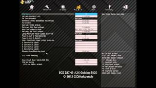 ECS Z87H3A2X Golden BIOS OCWorkbench [upl. by Lexi]