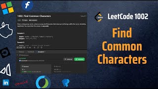 ✅ Find Common Characters  LeetCode 1002  Frequency Array  Strings Explained in Detail [upl. by Agn]