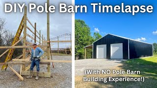 DIY Pole Barn Timelapse ENTIRE BUILD IN UNDER 10 MINUTES [upl. by Ayotl]