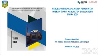 Rapat Fasilitasi Perubahan RKPD Kabupaten Sarolangun Tahun 2024 [upl. by Cela]