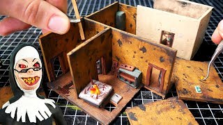 Making Evil Nun Miniature School in Polymer Clay Altar room [upl. by Audette]