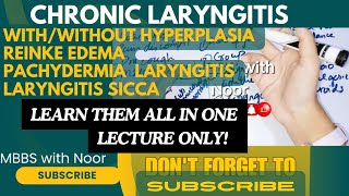 chronic laryngitis  Reinkes edema  pachydermia laryngitis  doctorsplaceacademy [upl. by Firahs942]