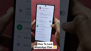 How To Lock WhatsApp Chat 😳 [upl. by Enyaht]