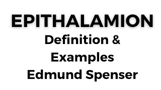 Epithalamion Meaning Summary Definition Examples Edmund Spensers Epithalamion Literary Term [upl. by Marius]