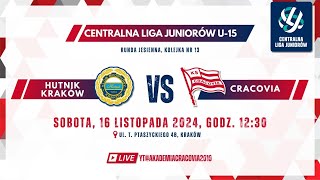 16112024 CLJ U15 kolejka nr 13 Hutnik Kraków vs Cracovia [upl. by Waers]