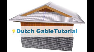 Creating Dutch gables on a hip roof in PlusSpec amp PlusDesignBuild for Sketchup Tutorial [upl. by Akinahs556]