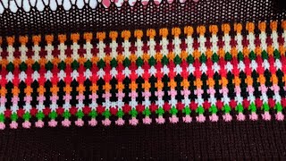 Multicolor knitting pattern designsweater design in knitting machine for baby girl [upl. by Pedro]