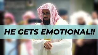 Sheikh Gets Emotional  Classic Recitation  Sheikh Saud AsShuraim  Beautiful [upl. by Anaigroeg]