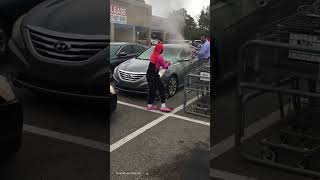 Grocery employee SMASHES smoke filled car 😱 [upl. by Hawger66]