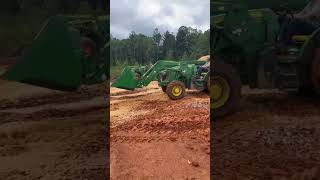 Loading sawdust in the spreader johndeere suttoncustomfarming poultrylitter [upl. by Ioves]