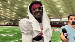 Alabama WR Germie Bernard Interview  Vanderbilt Week [upl. by Haziza846]