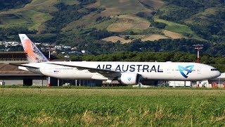 Spotting at Roland Garros Airport RUNFMEE  Réunion Island [upl. by Ahsinik]