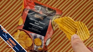 Specially Selected German Pilsner Beer Crinkle Cut Crisps  Random Reviews [upl. by Lenhart]