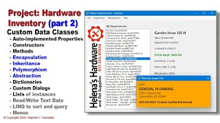 OOP Programming VB  12I Hardware Inventory Project part 2 [upl. by Hege138]