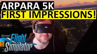 THE FUTURE OF VR MICRO OLED TECH ARPARA 5K MSFS FIRST LOOK [upl. by Sesilu]