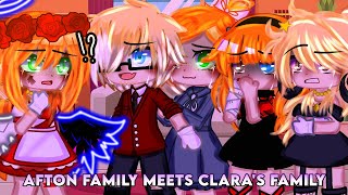 Afton family meets Claras Family  Afton Family  Gacha Club [upl. by Finegan337]