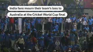 Indian fans heartbroken over Cricket World Cup loss [upl. by Eirotal739]