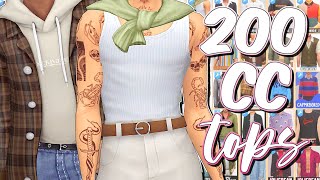 The Sims 4  MAXIS MATCH MALE TOPS COLLECTION 🌺  200 CC Items  Links [upl. by Coffeng]