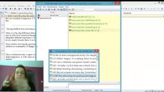 22 Building an efficient coding system Building sub codes ATLASti Win 7 [upl. by Stoller]