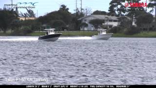 Single vs Twin Outboards Yamahas Official Test of the Sportsman 251 Heritage Center Console [upl. by Edvard734]