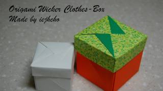 Origami BoxWicker Clothes Box Video  종이접기 상자 접는 방법 동영상 [upl. by Nomra]