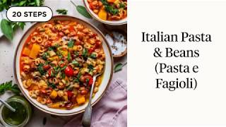 Borlotti Bean and Pasta Stew Pasta e Fagioli [upl. by Edson]