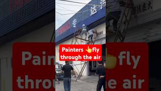 Painter flies through the air 😱😱 [upl. by Doehne760]