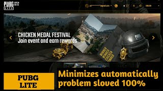 PUBG PC LITE minimizes automatically problem solved 100 [upl. by Ydnis]