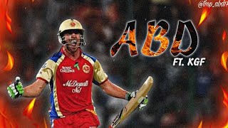 AB De Villiers Ft KGF 🔥  Attitude Status Edit 🥵❤️ cricket  ABD ▶️Mr360 tmpabd17 [upl. by Ylenats339]