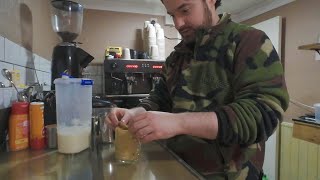 Building my coffee shop business  Making eggnog [upl. by Etirugram]