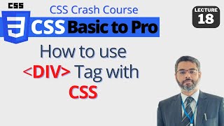 How to use HTML DIV Tag  DIV Tag with CSS  CSS and DIV Tag for layout  L18 [upl. by Kermy973]