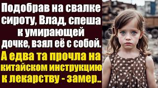 Подобрав на свалке сироту Влад спеша к умирающей дочке взял её с собой А едва та прочла на [upl. by Azilef]