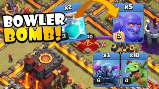 NEW STRATEGY TH10 BOWLER BOMB MASS BABY DRAGON Best TH10 Attack Strategies in Clash of Clans [upl. by Kial]