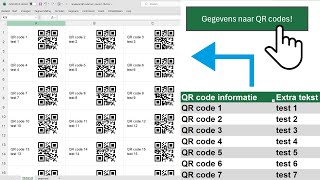 QR codes maken in Excel en printen op stickervel [upl. by Teerprug]