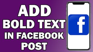 How To Add Bold Text On Facebook Post [upl. by Ferguson585]