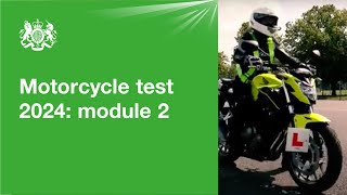 Motorcycle test 2024  module 2 official DVSA guide [upl. by Aicirtac880]